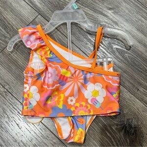 NWG Girl Floral Orange Kids Swim Bikini